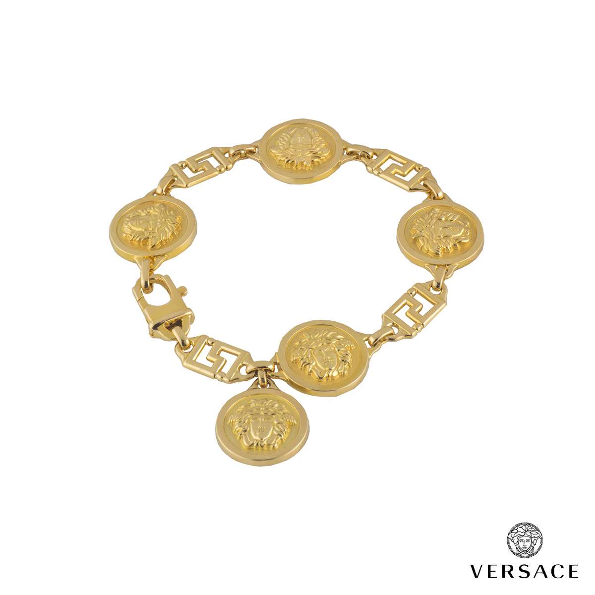 Versace 18k Yellow Gold Medusa Bracelet | Rich Diamonds